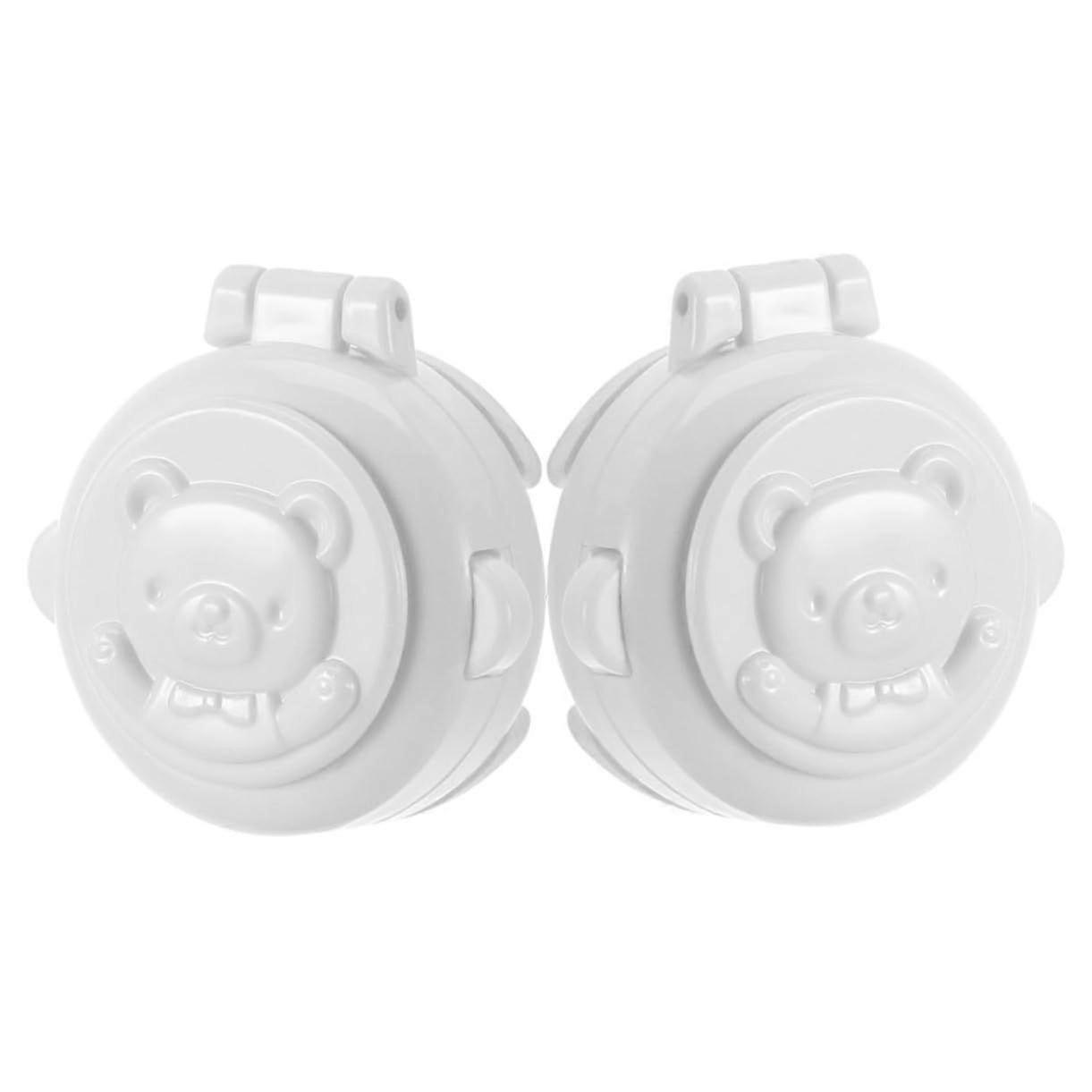 Machine Button Protection Lock White Abs 2pcs