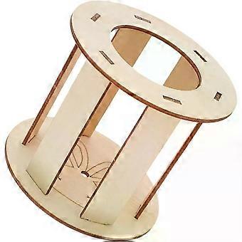 Rabbit Wooden Hay Feeder Rack Chinchilla Food Holder Cage Attachment Efficient Small PET Hay Dispenser Bunny Feeding Stand
