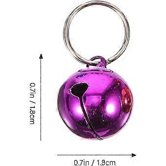 6 Stück bunte, aus Edelstahl gefertigte Glöckchen für Halsbänder von Haustieren, zum Aufhängen, für Hunde und Katzen. Vielseitige Bastelglöckchen mit klarem Klang, ideal zur festlichen Dekoration von Haustieraccessoires.