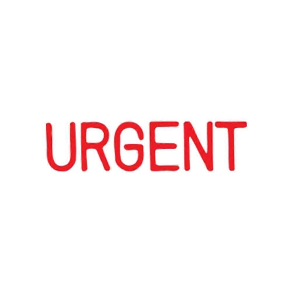 URGENT RED X Stamper Self Inking Message Stamp Ergonomic Handle Durable Material