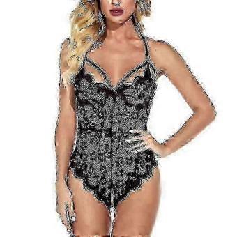 2025-2026 Sexet Kvinders Skridløs Blonde Bodysuit Lingeri Gennemsigtig Åben Ryg Natkjole