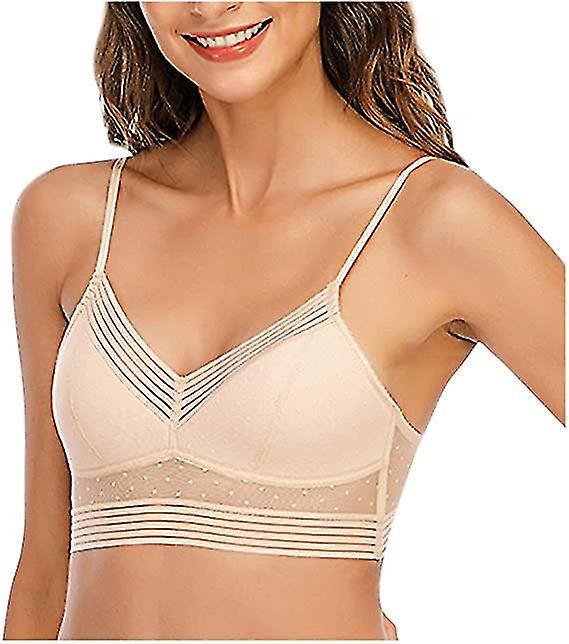 Low Back Wireless Lifting Lace Bra, U Shaped Bra Push Up Backless Bra Deep V Invisible Low Back Bra