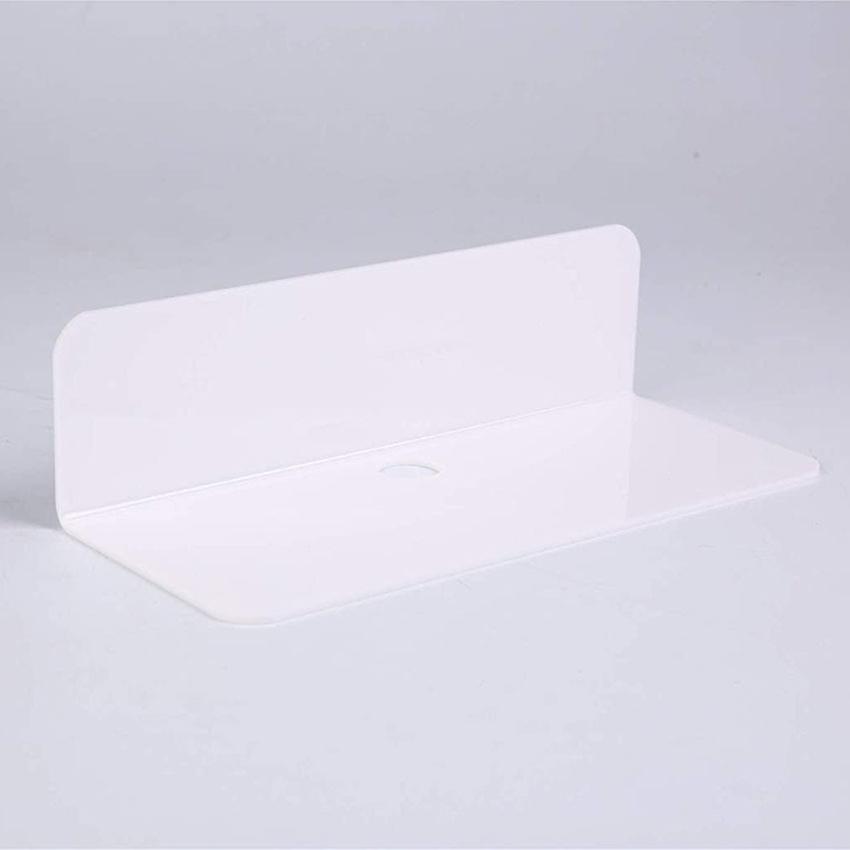 White Wall Shelf Set of 2, Easily Expand Wall Space - 9 Inch No Drilling Acrylic Shelf for Bedroom