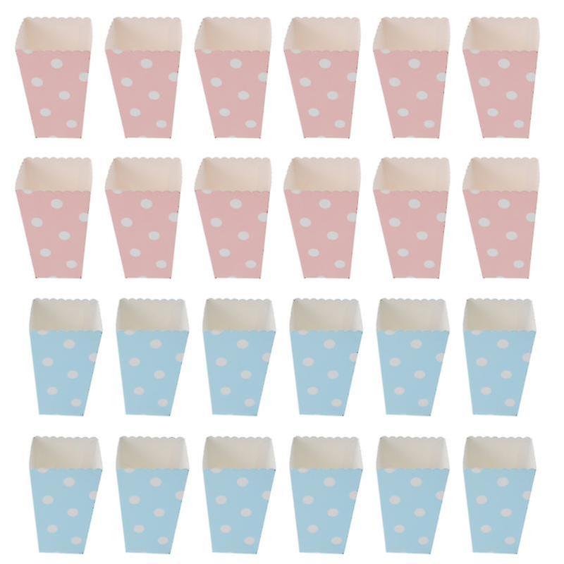 11.5X7.5x7.5cm Wave Point Wrapping Paper 24pcs Theater Popcorn Buckets Party Popcorn Containers Movi