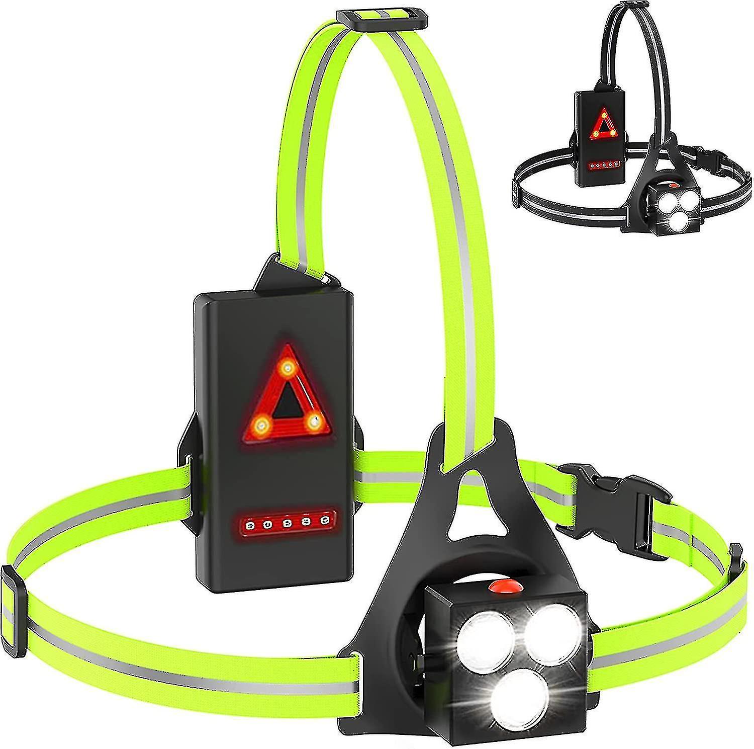 Running Light, Usb Rechargeable Led Chest Running Light, Running Light With Safety Lights