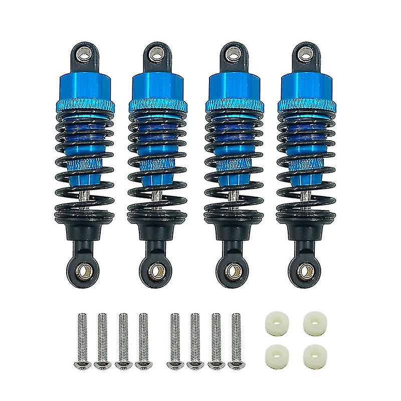 4 Stück Stoßdämpfer aus Aluminiumlegierung - für -01 TT01 -02 TT02 1/10 RC Car Upgrade Teile, Blau (Haoyi)