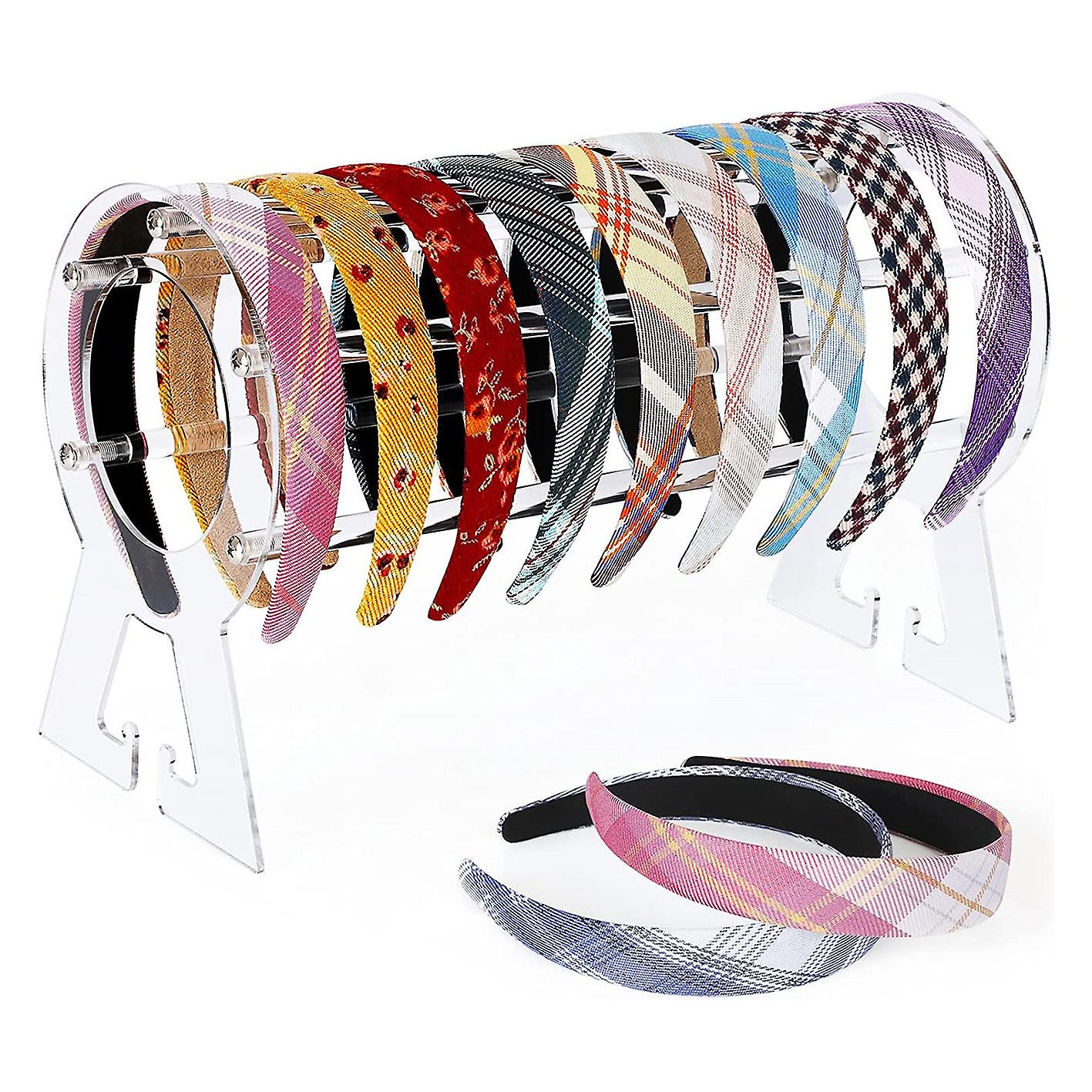 Headband Holder, Headband Organizer Acrylic Clear Hairband Hair Hoop Display Stand