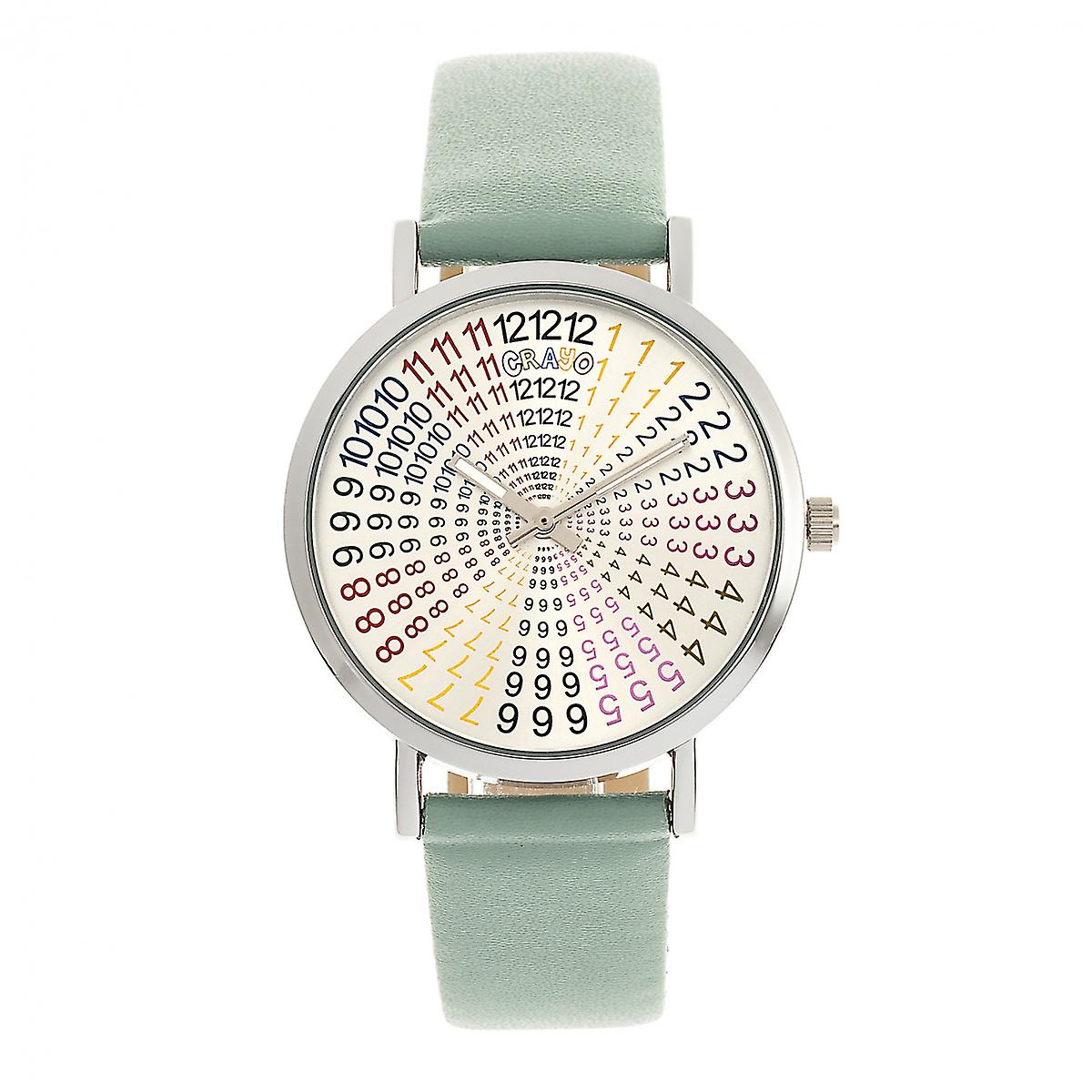 Crayo Fortune Unisex Watch - Silver/Seafoam