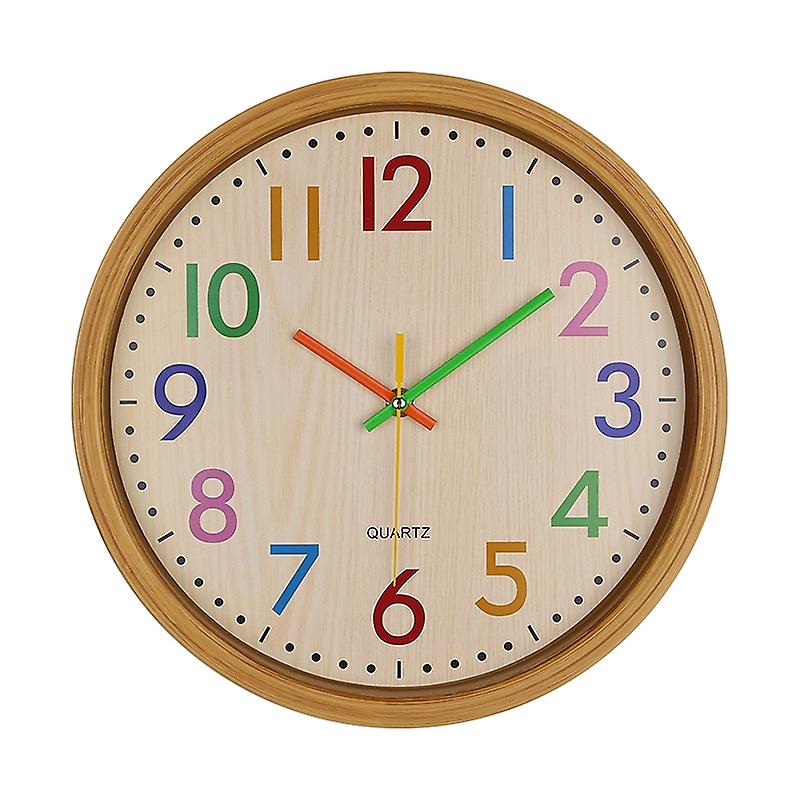 Color Wood Grain Wall Clock