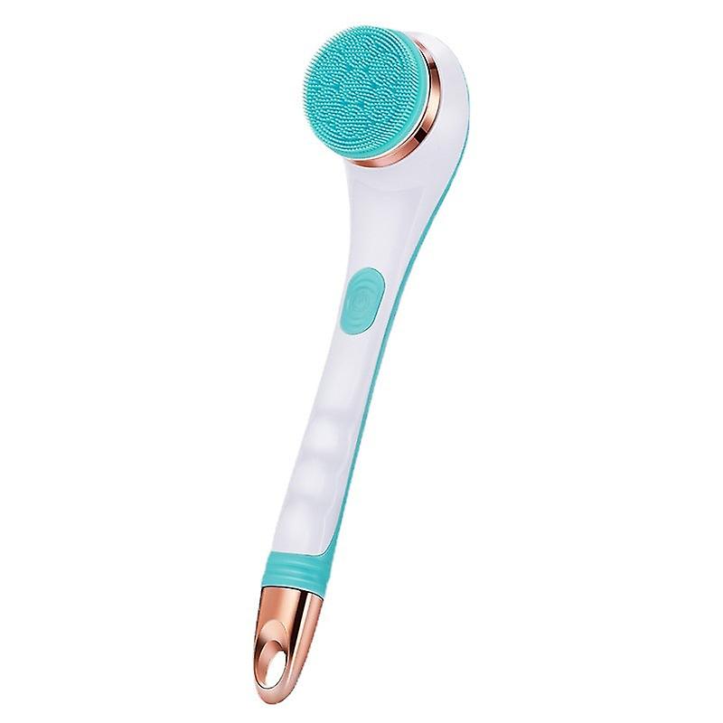 Silicone Long Handle Bath Brush Multi-function Vibration Massage Waterproof Bath Tester Hot Electric Bath Brush