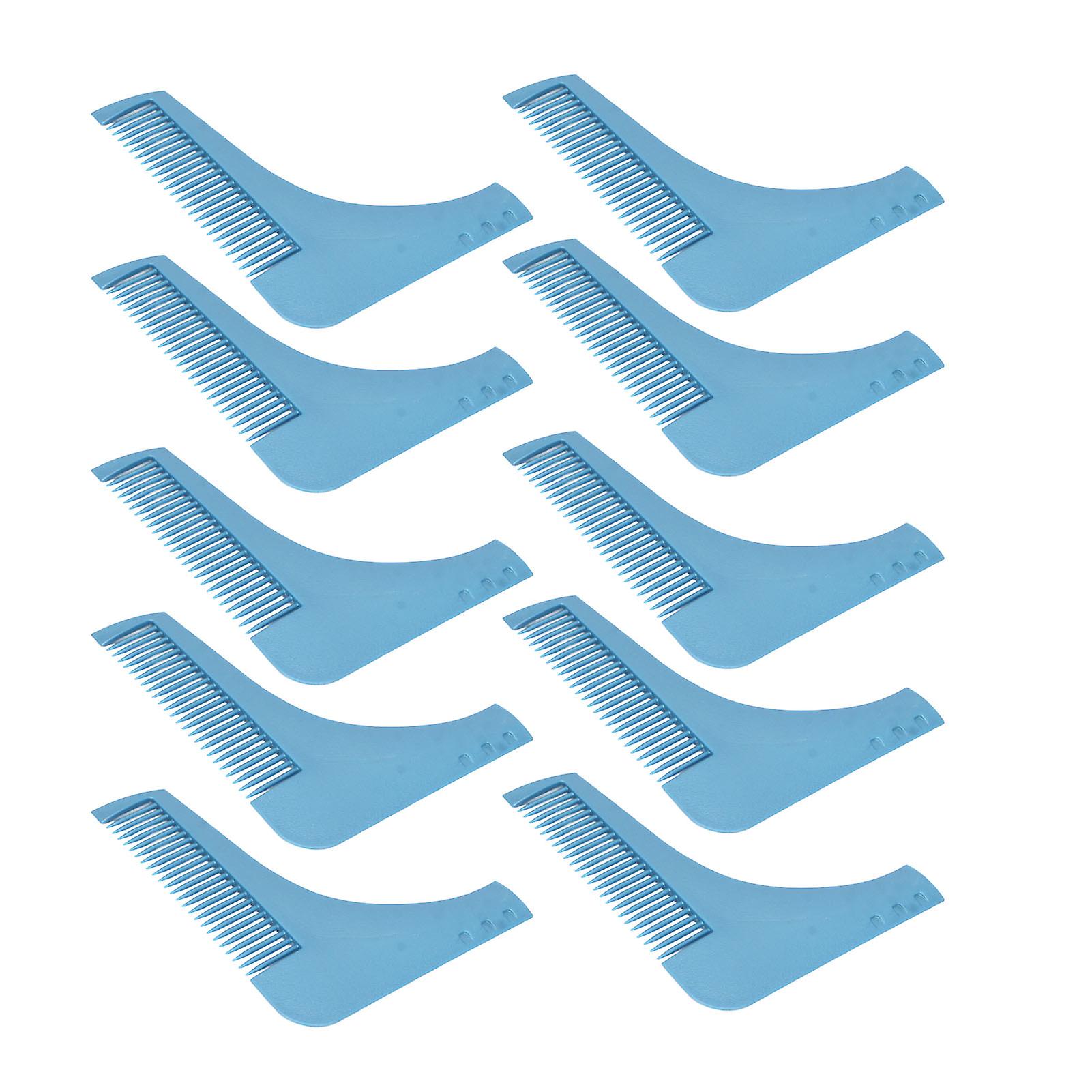 10PCS Beard Shaper Template L Shape Prevent Static Beard Shaping Styling Tool for Perfect Line Up Edging