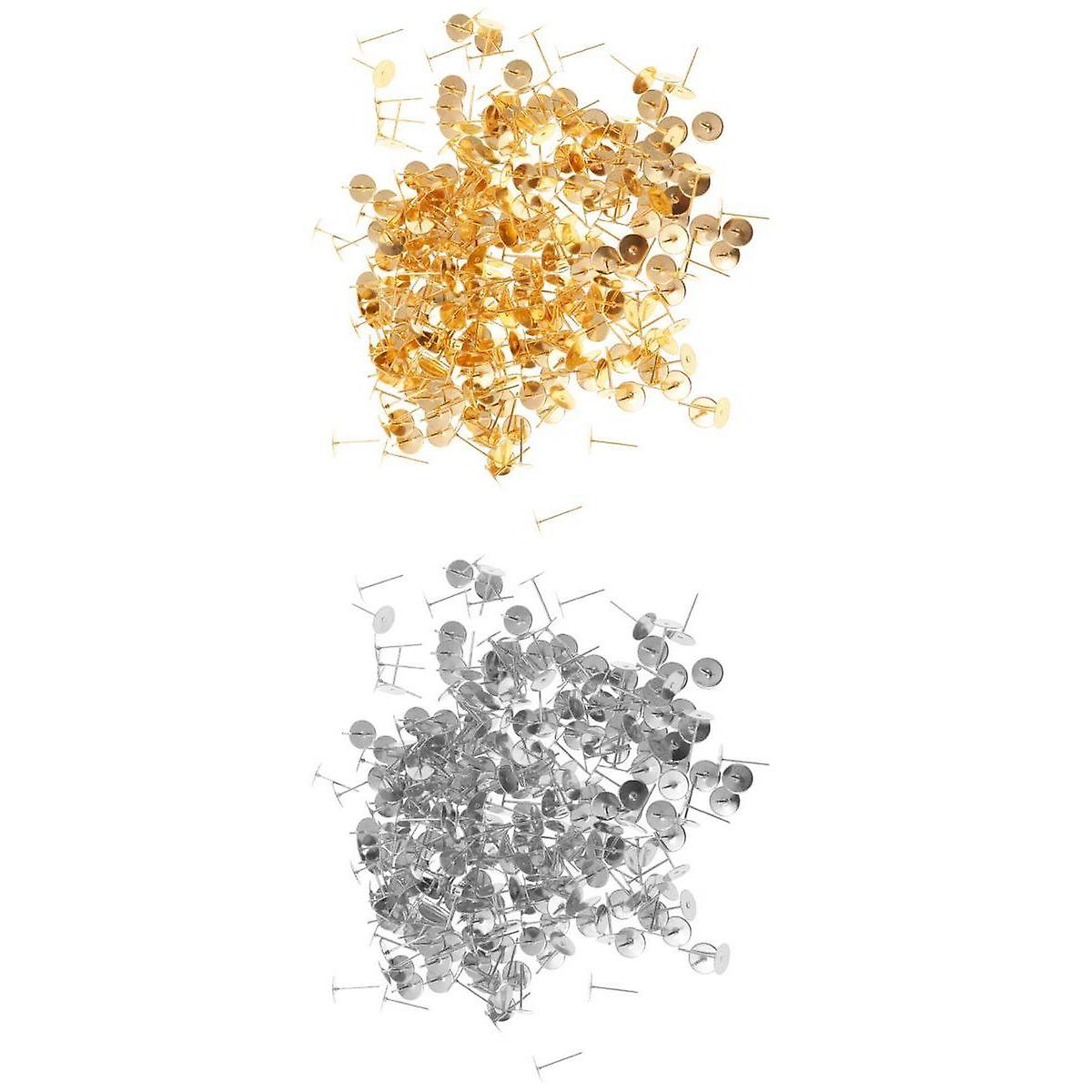 Wholesale Blank Earrings Pin Post Stud Findings DIY 600pcs Flat Post