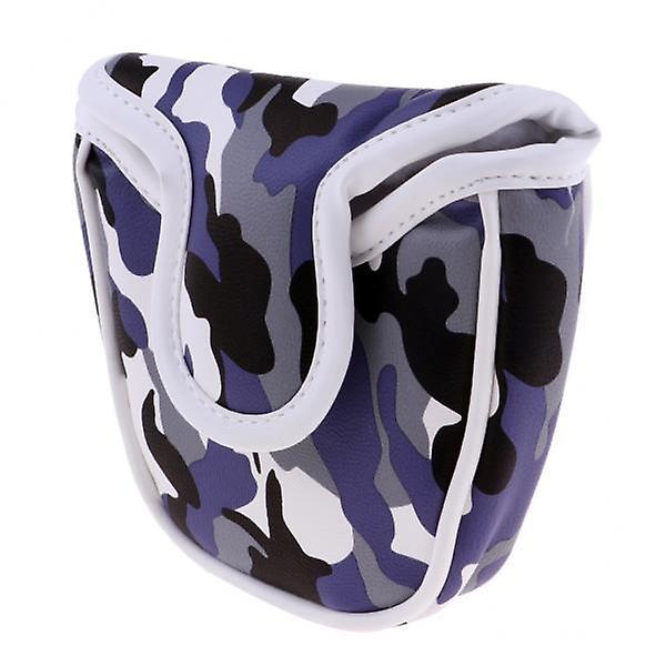 2xMulti-function Golf Mallet Putter Head Cover Headcover Protector Bag Blue