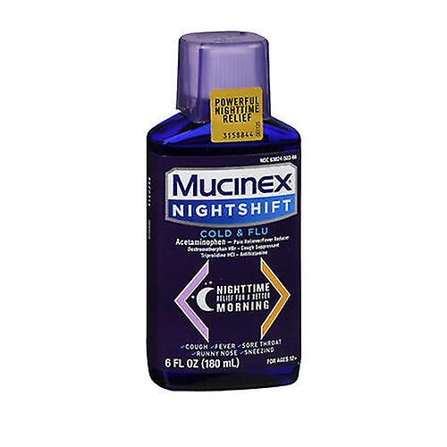 Mucinex  Nightshift Cold & Flu Liquid ,6 Oz