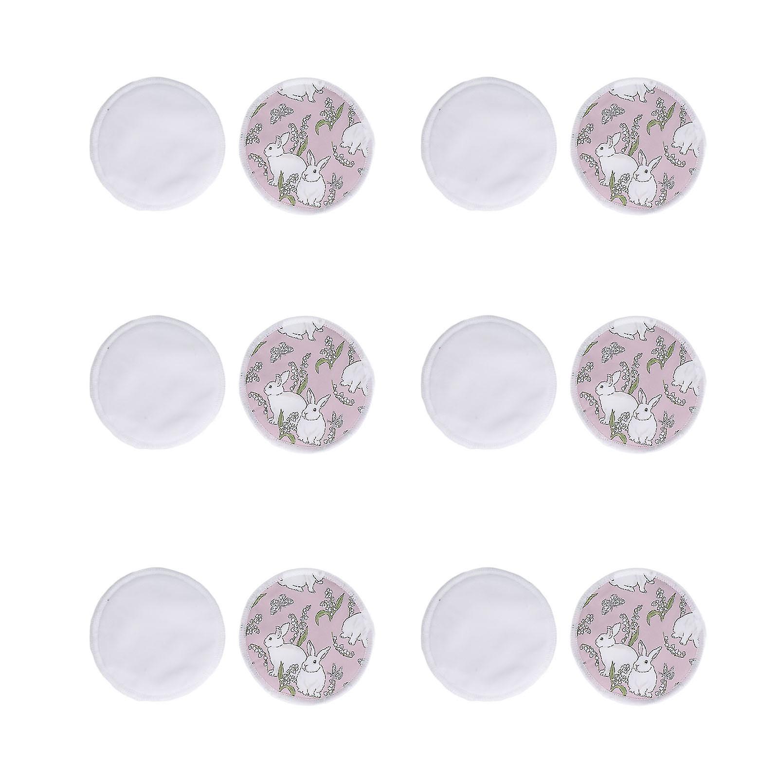 10Pcs Nursing Breast Pads Reusable Washable Breathable Comfortable Breastfeeding Nipple Pads with Storage Bag Rabbit