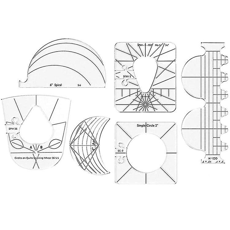 6pcs Template Ruler Sewing Frame For Quilting Sampler ,Set For Sewing Machines