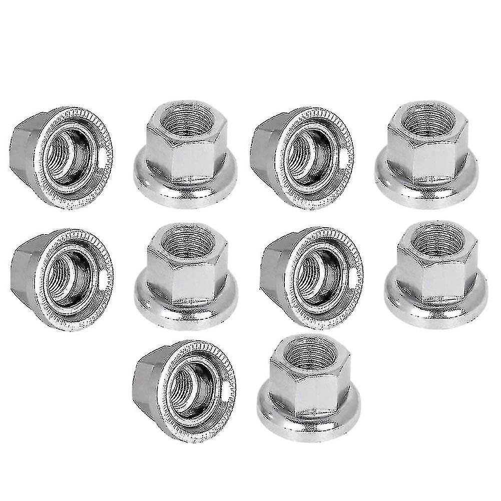 10 Pcs Bicycle Wheel Axle M10 Nut Compatible With Mtb Wheel Hub Bolt Screw Free Shipping