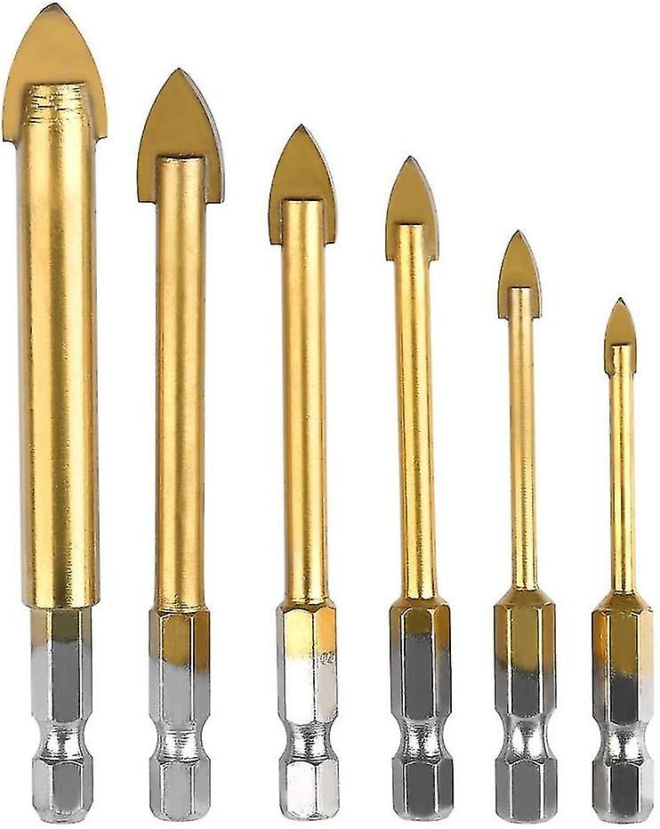 6 Pcs. Insert Drill 4/5/6/8/10/12 Mm 1/4" Insert