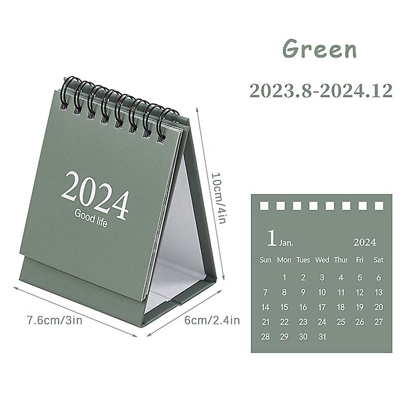 2024 Calendar Delicate Simple Desk Fresh And High-end Mini Desktop Note Coil Calendar For Book Office School Supplies