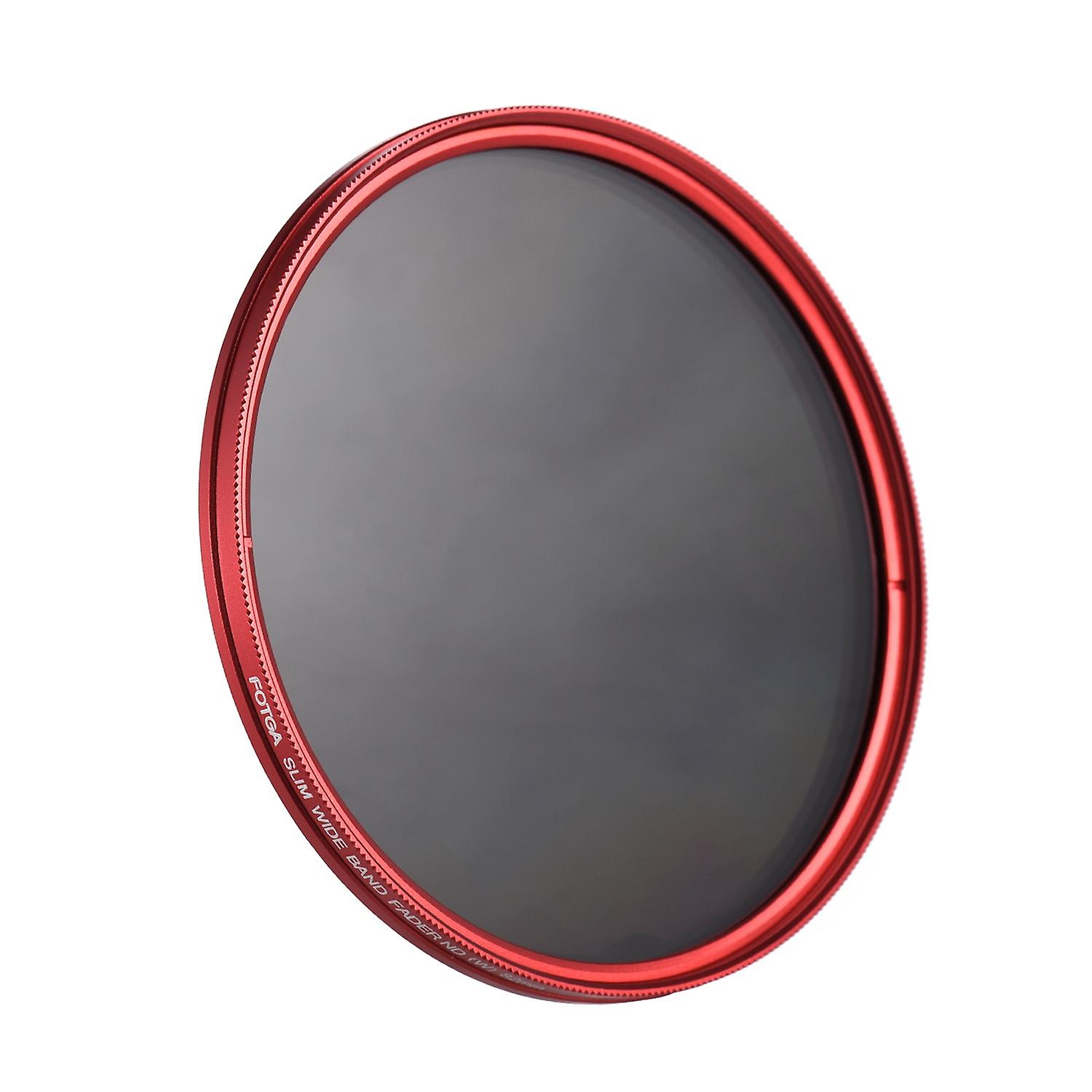 FOTGA 82mm Slim ND Fader Variable Filter Neutral Density ND2 to ND400 Red Replacement for Canon Niko