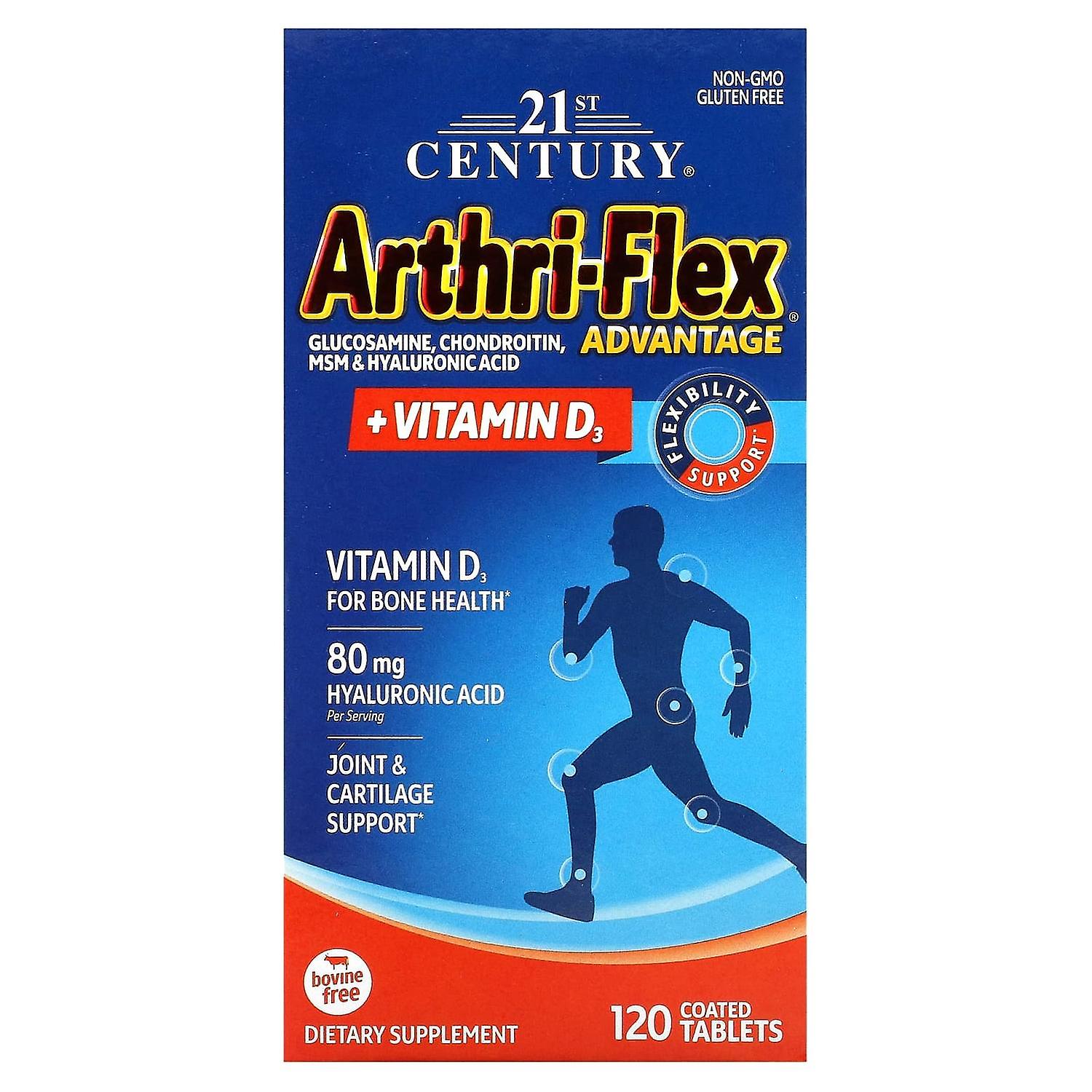 21st Century, Arthri-Flex Advantage + Vitamin D3, 120 Coated Tablets