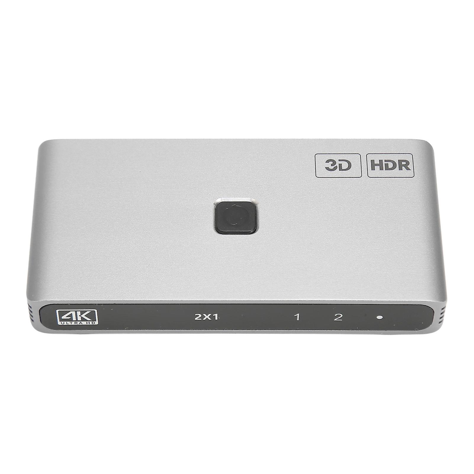 4K HD Switcher 1x2 Out 18Gbps 4K 60Hz 3D CEC HDCP2.2 Multimedia Switch for TV Projector