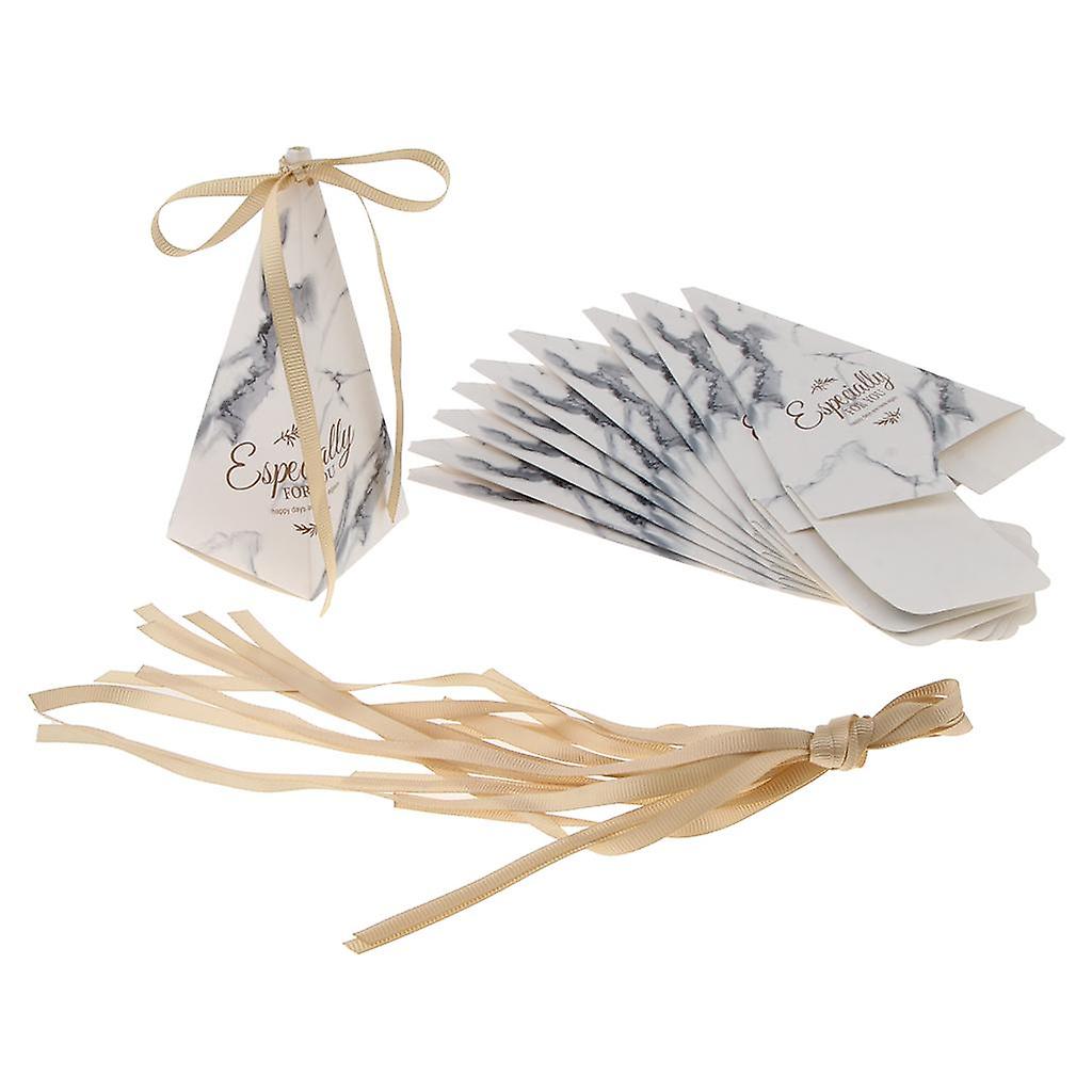 10 Pieces Triangle Shape Chocolate Candy Boxes Gift Boxes Wedding Favors B