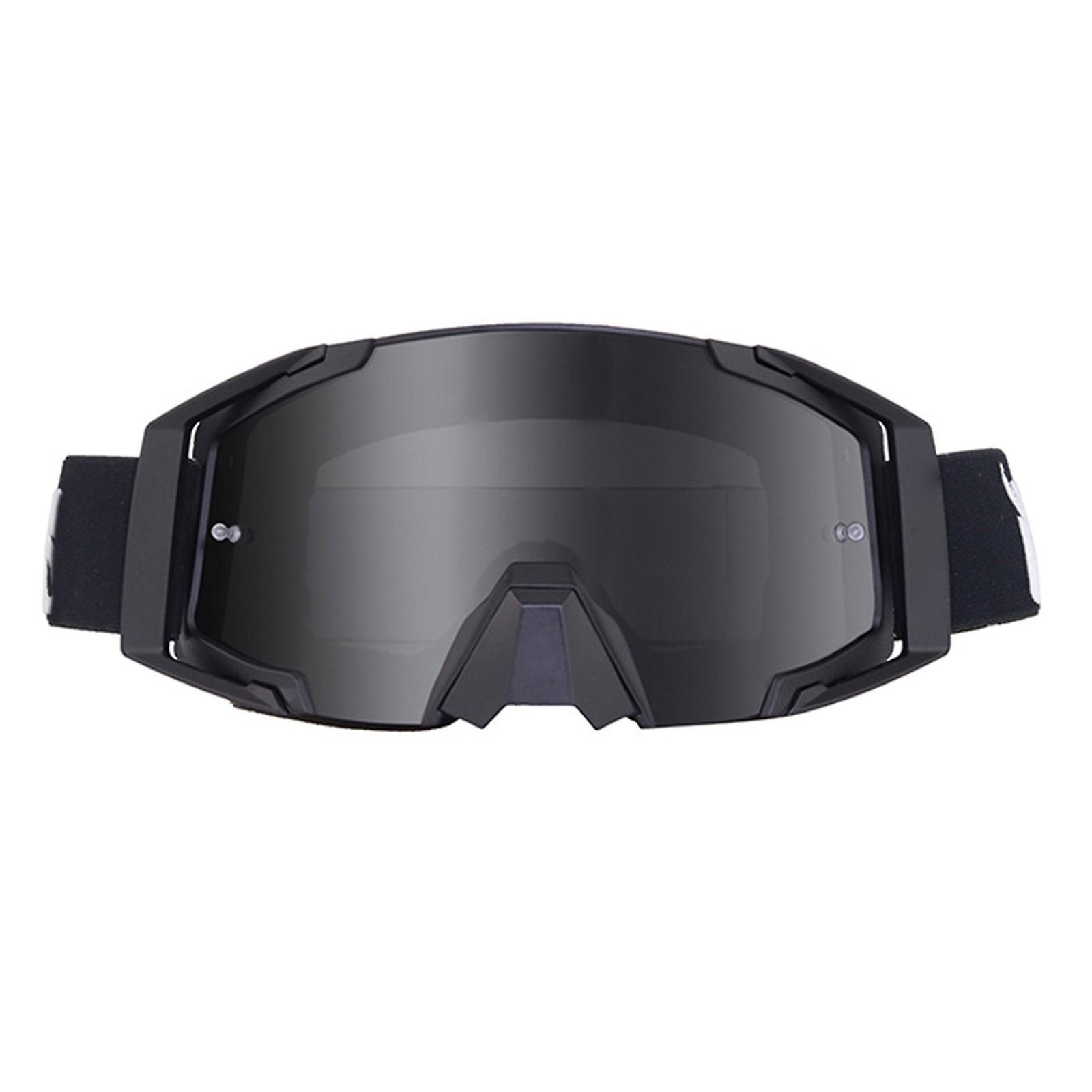Adjustable Motocross Goggles Anti-UV Motorbike Ski Goggles with Anti-Slip Strap Nose Cover Fit Glasses and Helmet  New