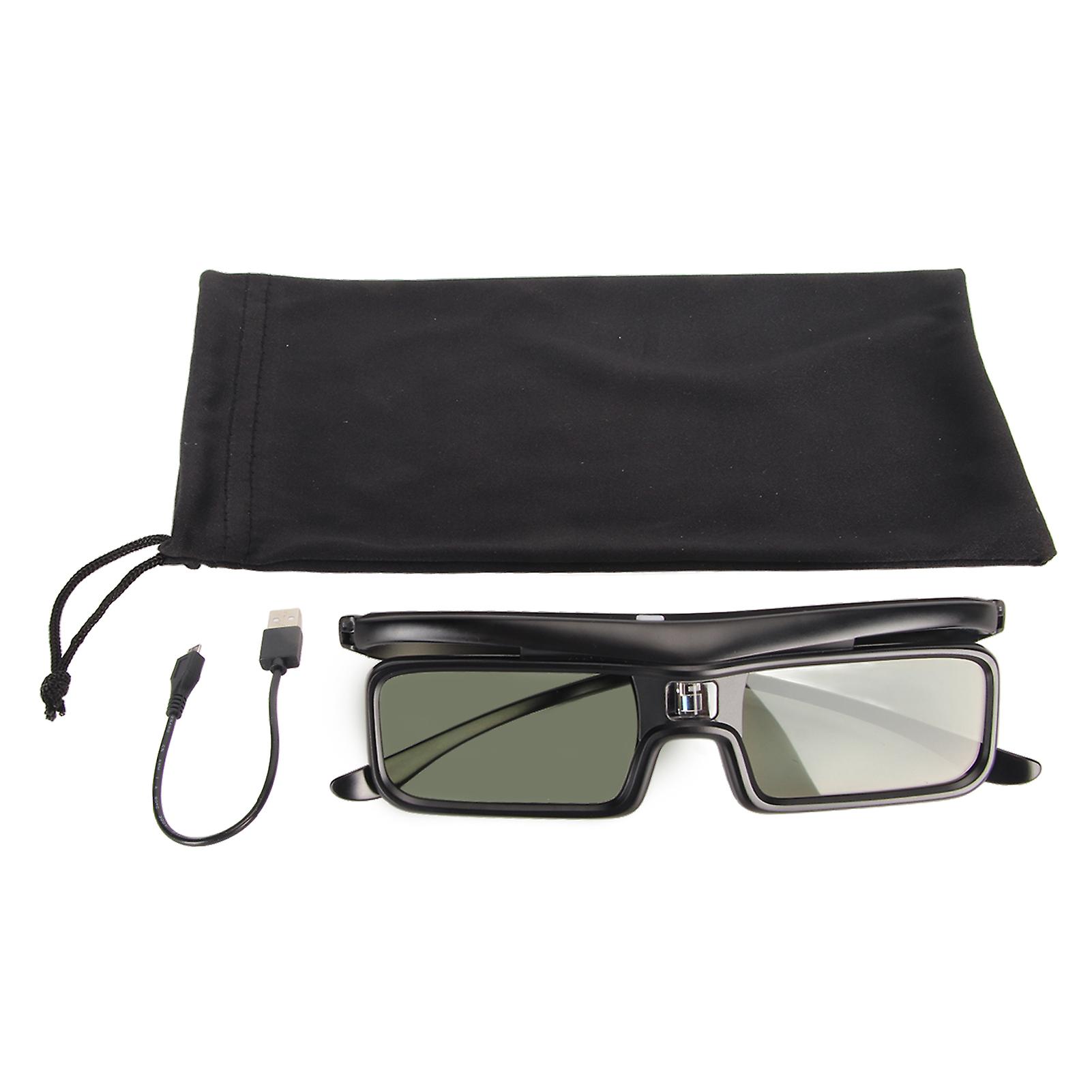 Active Shutter 3D Glasses 144Hz Refresh Rechargeable 3D Glasses for DLP LINK 3D Projector