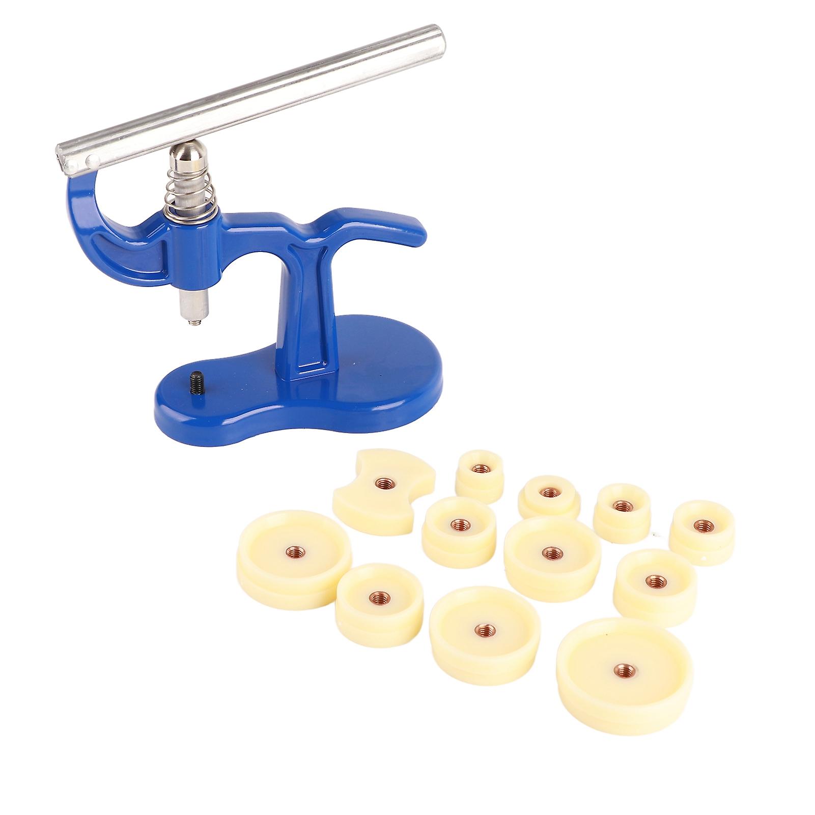 Watch Press Case Closer Back Cover Pressing Tool with 12Pcs Mould Set Kit for Maintenance