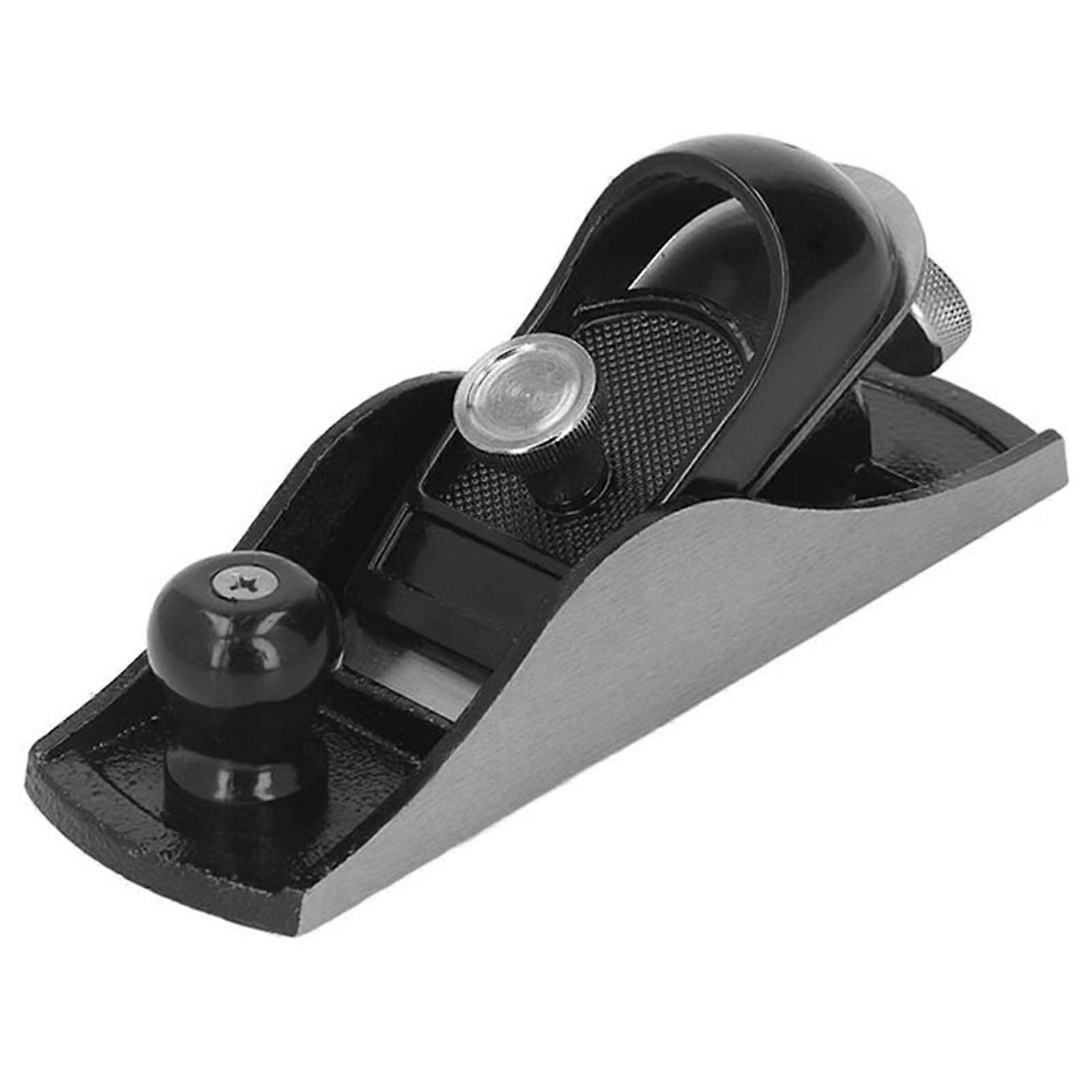 Mini Wood Planer Carbon Steel Cutting Depth Adjustable Incisive European Style Woodworking Hand Planer Black M