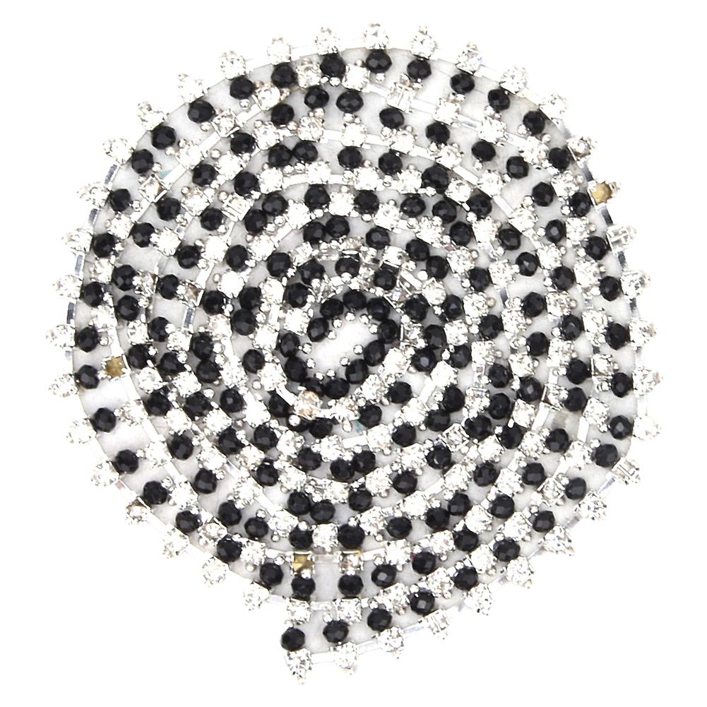 Chaîne en strass de 90 cm de long, en verre cristal, à coudre, pour décoration de vêtements DIY (perles argentées, chaîne en strass doré)