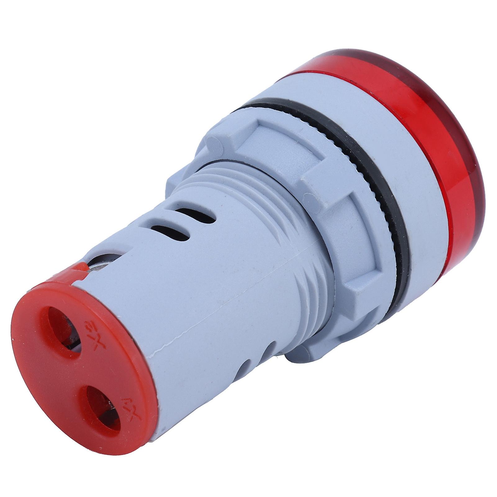 Digital Voltage Signal Indicator 60~500V AC AD16-22FSV Round Shape Red