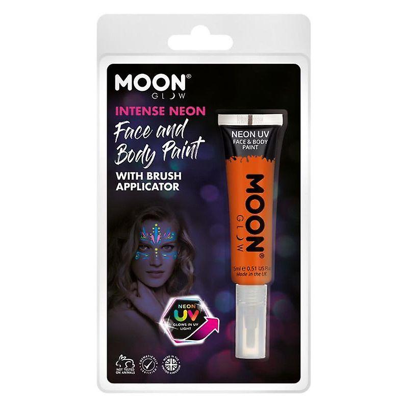 Moon Glow Intense Neon Uv Face Paint Clamshell, With Brush Applicator, 15ml M03130
