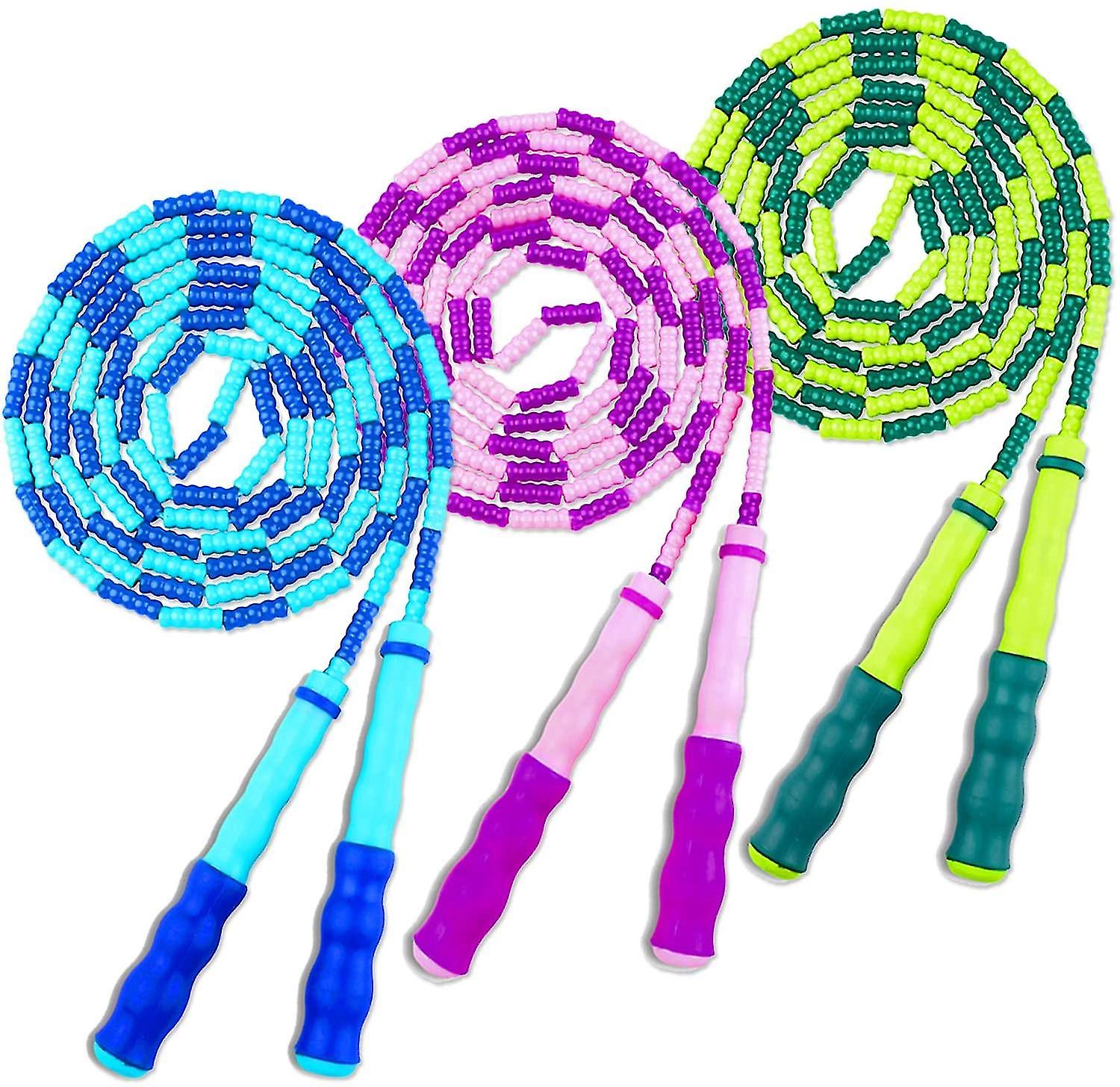 3 Pack Jump Ropes Soft Beaded Skipping Rope