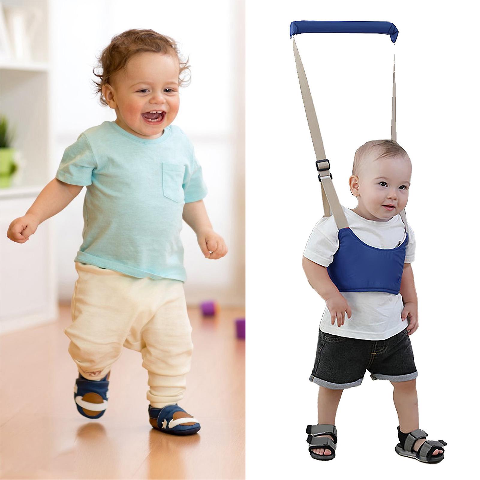 Baby Walking Harness Handheld Adjustable Prevent Lost Absorbent Soft Breathable Toddler Infant Walking Harness Navy Blue