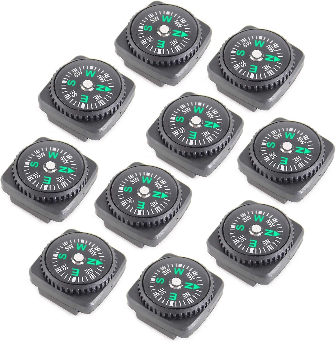 10pcs Button Compass, Mini Compass Button Compasses Watch Band Co