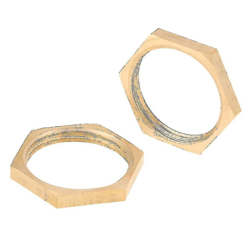 Hex Lock Nuts G1/8 Pipe Lock Nut Thread Pipe Fitting Brass Thin Nut(gold)( 40pcs) -e