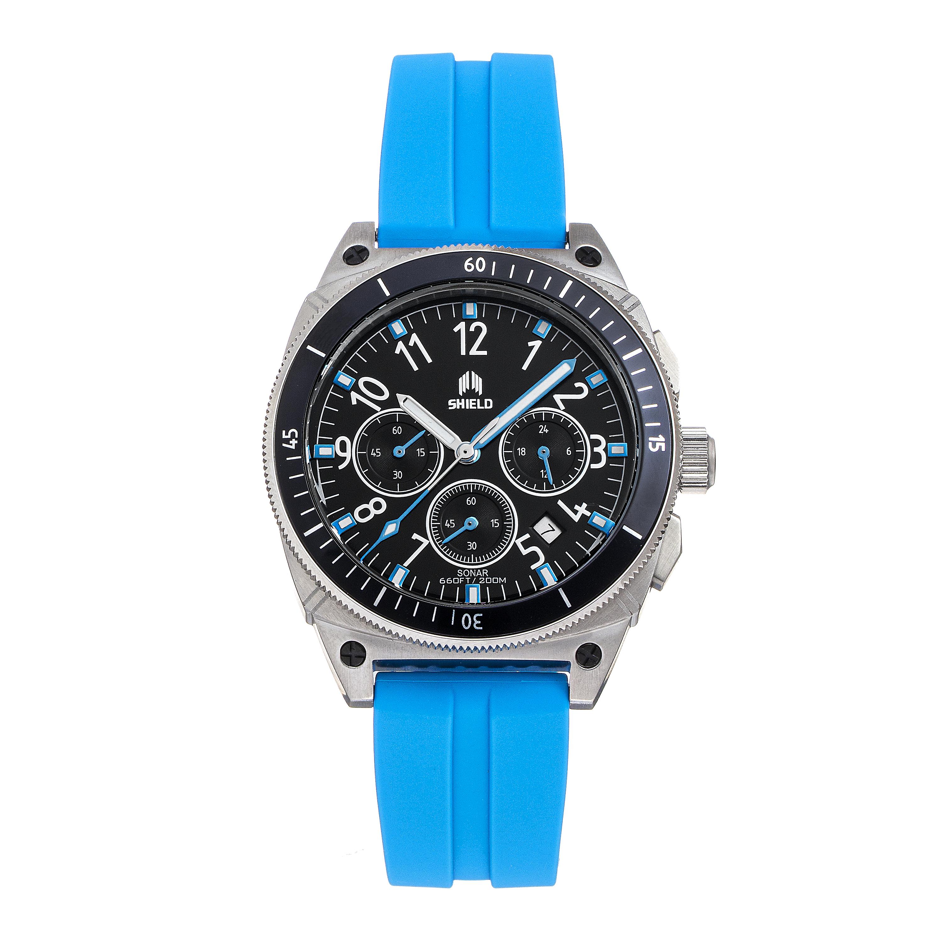 Schild Sonar Chronograph Strap Watch w/Date - Hellblau