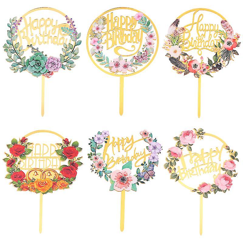 6pcs Cake Ornaments