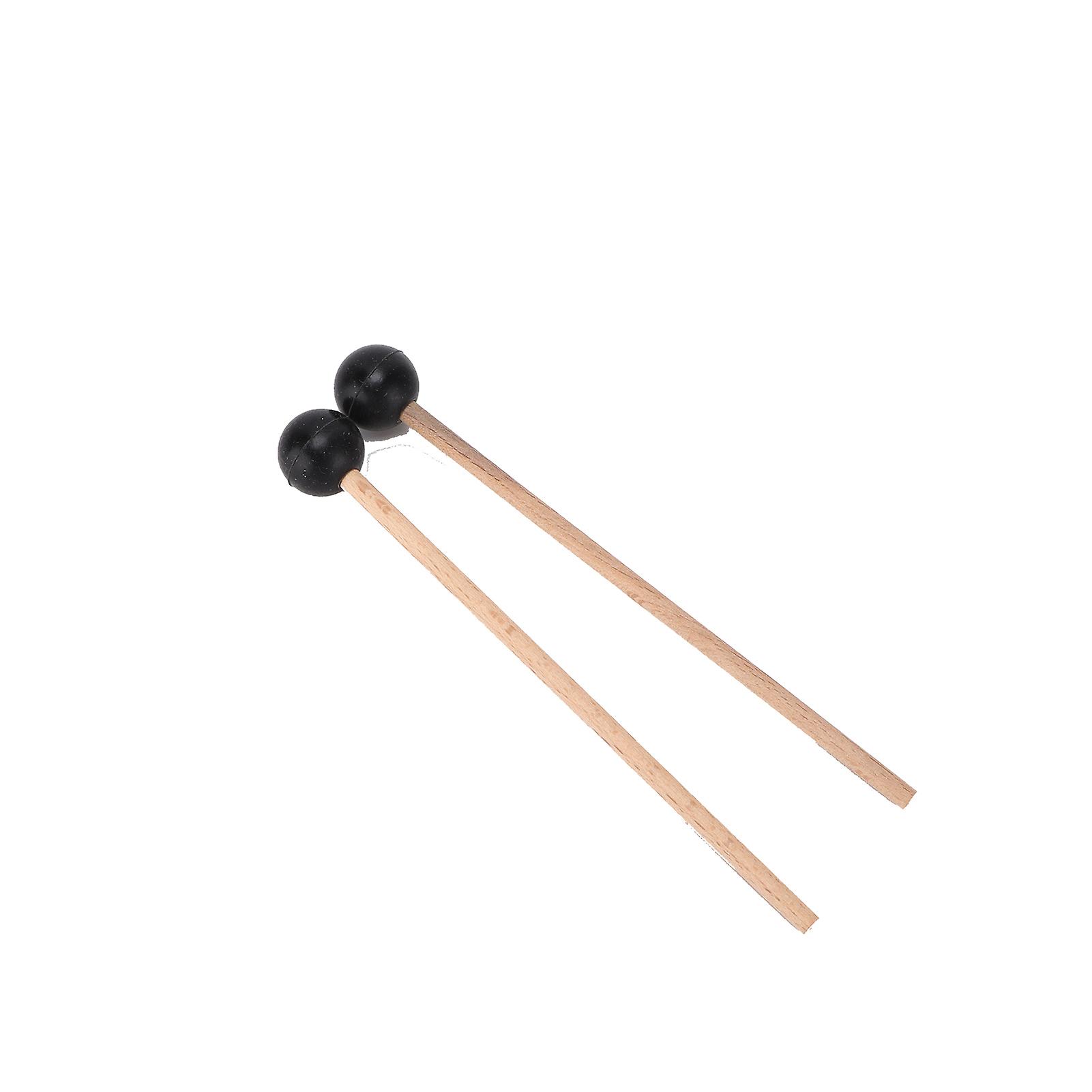 2Pcs Ethereal Drumstick Rubber Head Maple Handle 145x18x5mm