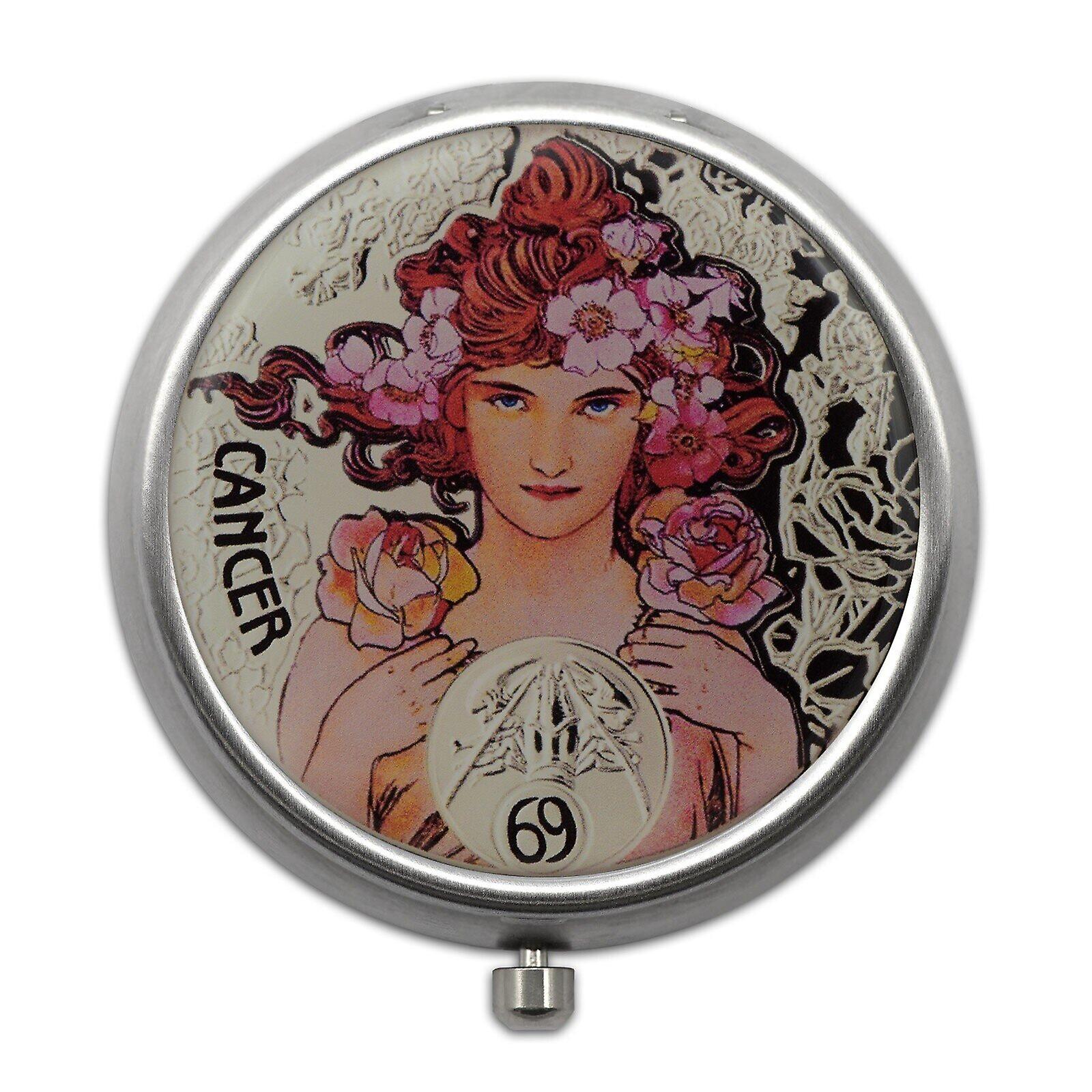 Pill Box with 12 Zodiac Signs - Cancer