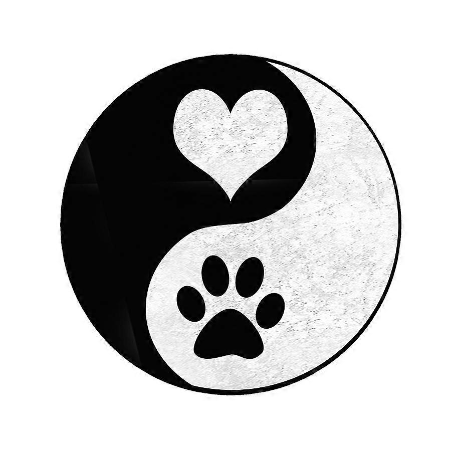 Paw Yin Yang Decorative Circle Rug