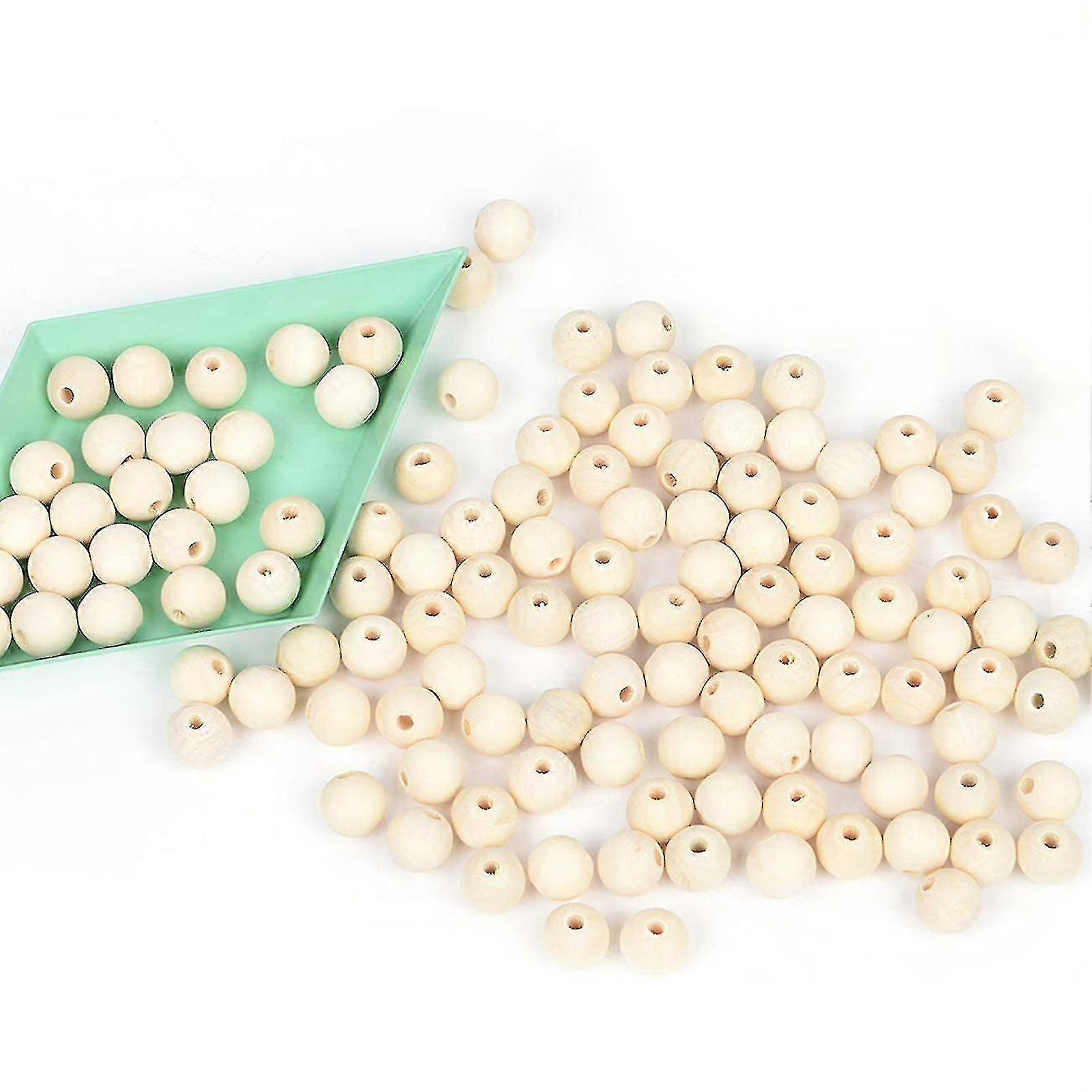 100/500pcs Wood Beads Natural Unfinished Round Wooden Loose Beads Wood Spacer Beads For Craft Making