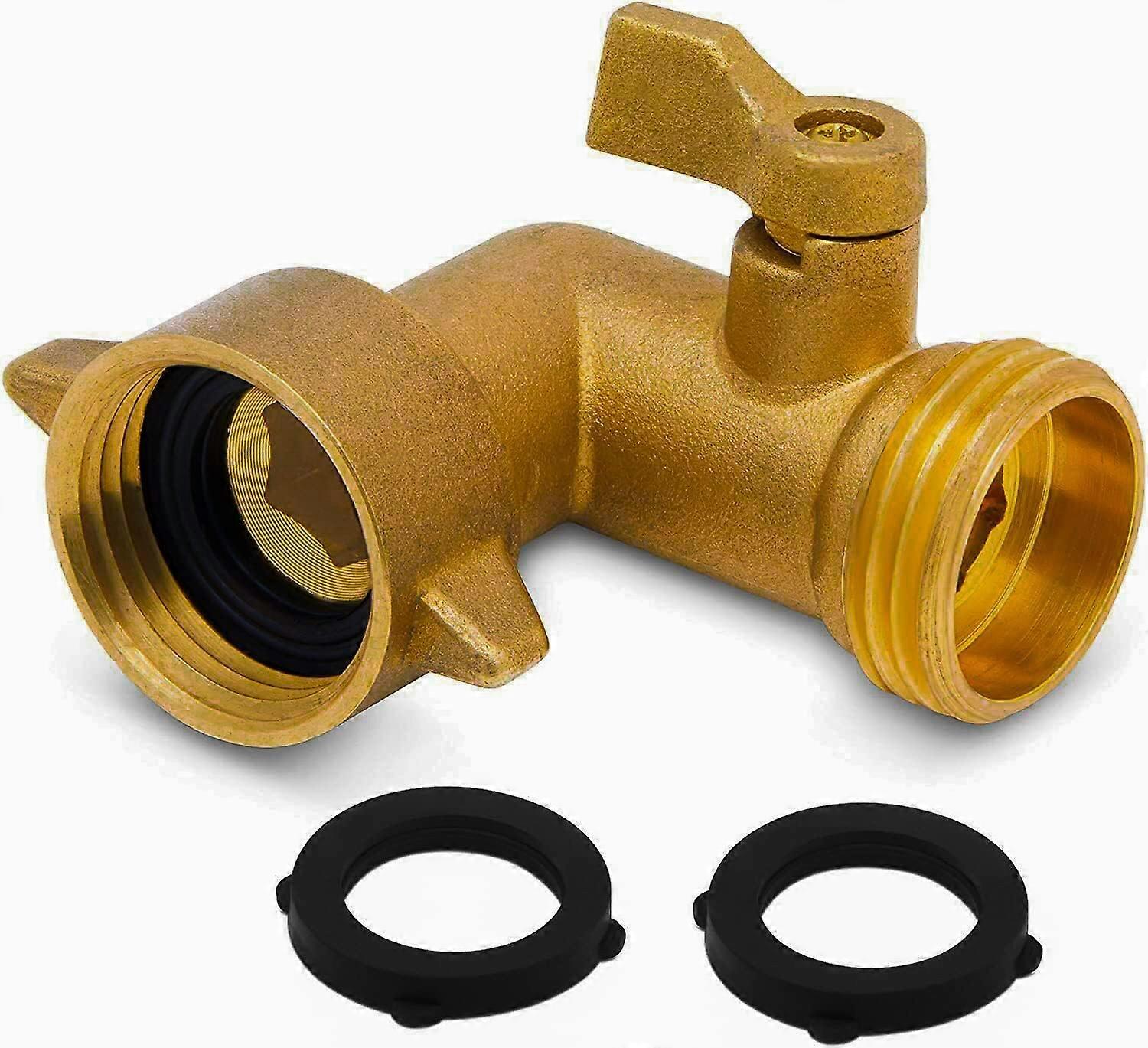 90 Degree Solid Brass Water Hose Elbow, Garden Hose Kink Protector