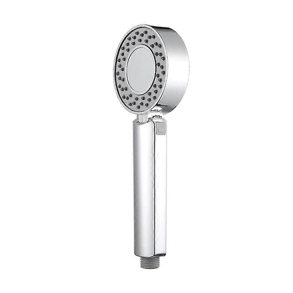1pc Double Spray Plating Hand Shower Spray Shower Head For Bathroom (silver)
