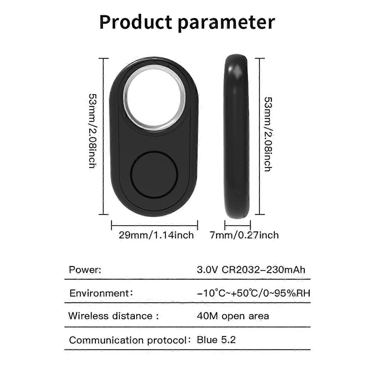 Locator Smart Tag Work pentru Find My App BLE Global Positioning Tracker pentru Key Finder Locator Wallet, B
