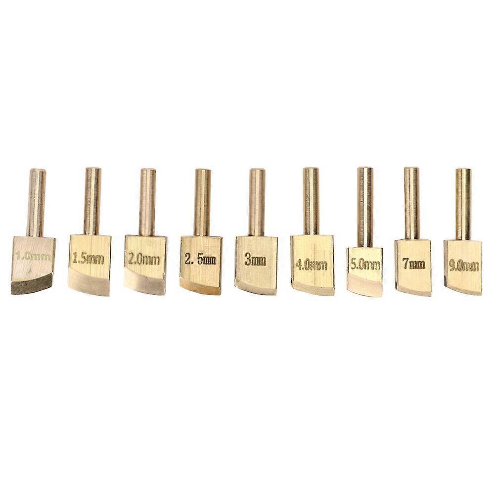 9 Pcs Leather Edge Soldering Tip Brass Leather Craft Making Tool 1~9mm Line Edge Press Solder