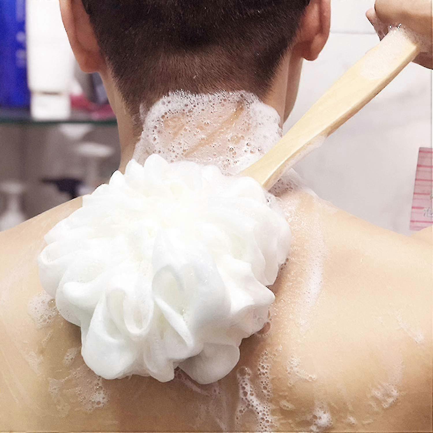Loofah Back Scrubber For Shower Bath Sponge Handle