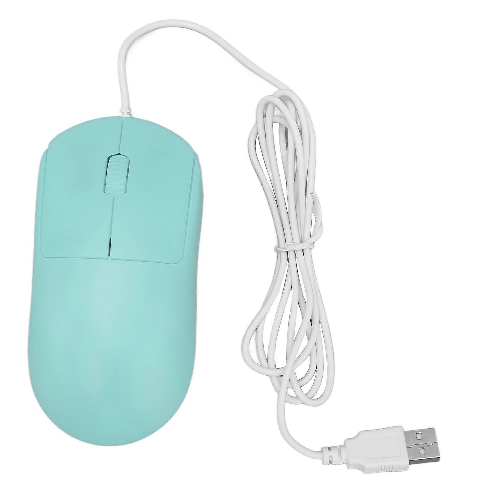 Wired Mouse Optical 1200DPI USB Port Ergonomic Design Plug and Play Computer Mouse for Laptops Desktop PC Blue